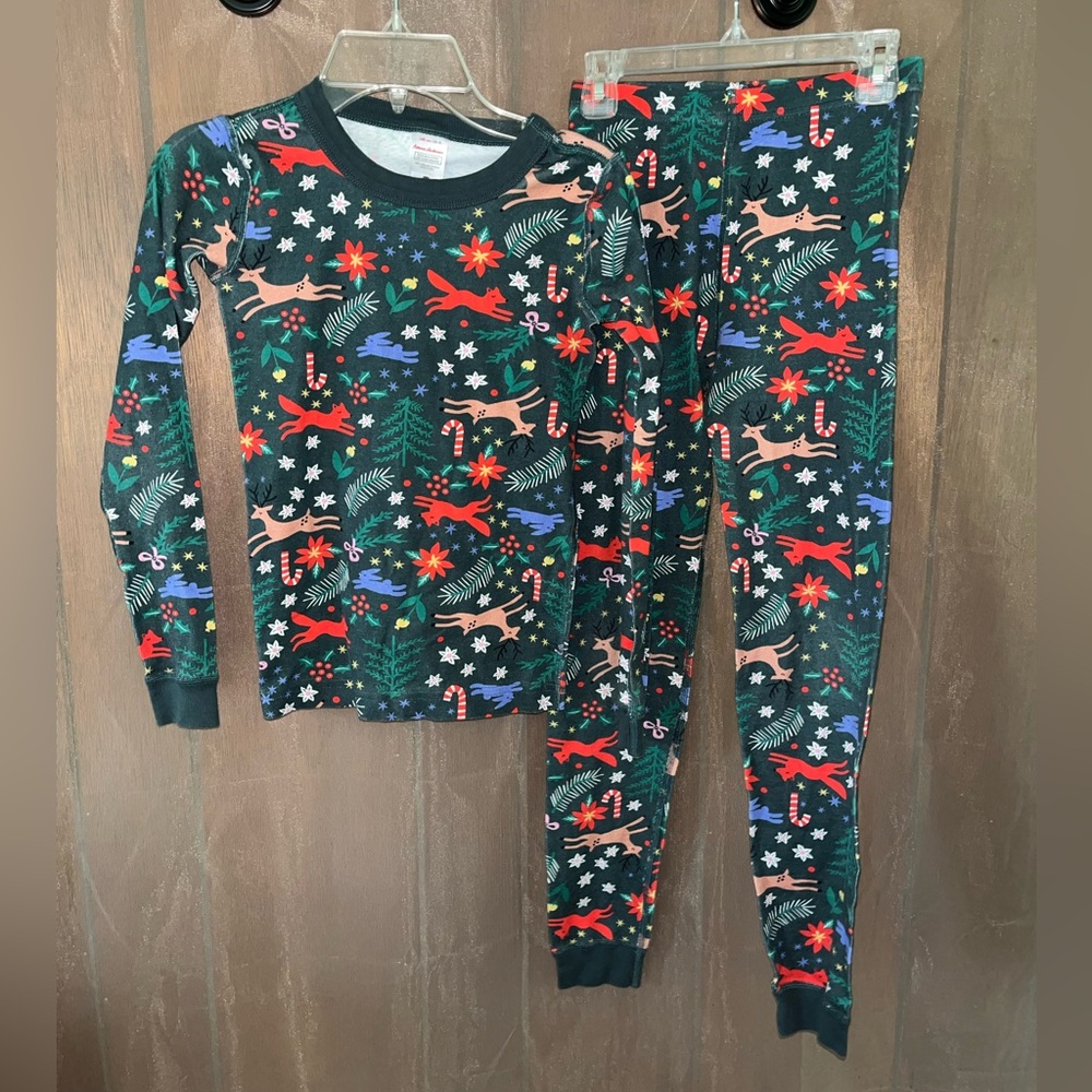Hanna Anderson Kid’s Christmas Holiday Pajamas Size 10